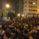 Moviegoers gather at a screening at the western neighborhood on Hong Kong Island.